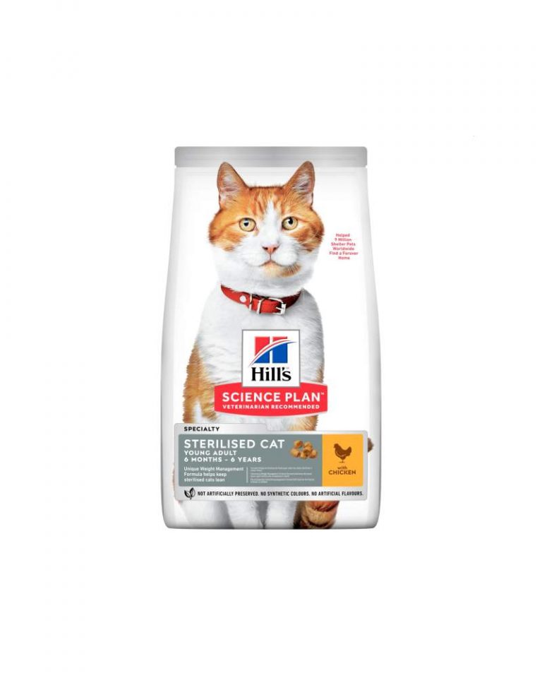 Hills Feline Young Adult Sterilised Cat Pollo 1,5kg – Mascotarea.com