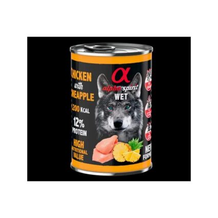 Alpha Spirit Lata Pollo Piña 400 Gr