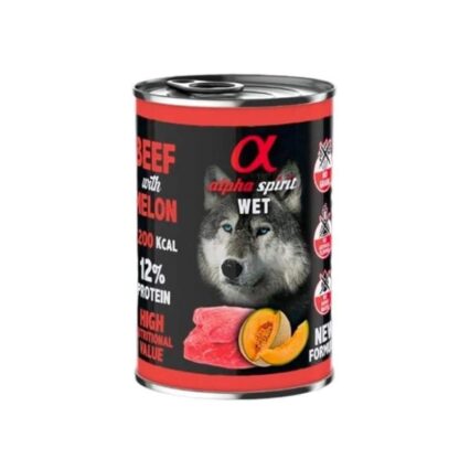 Alpha Spirit Lata Ternera Melón 400grs