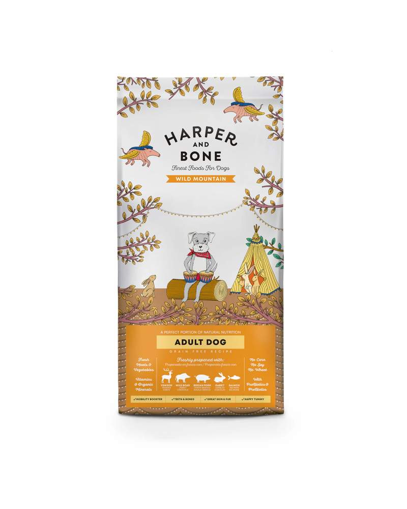 Harper & Bone Dog Adult Medium & Large Wild Mountain 2 Kg.